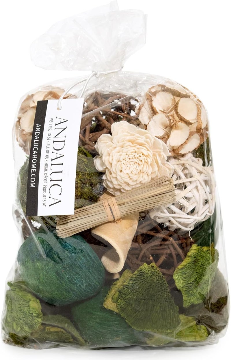 ANDALUCA Decorative Moss Balls Natural Bowl Filler Home Decor (Green Moss) - Image 1